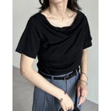 2WAYリブカットソードレープTシャツ | Re:EDIT | 詳細画像3