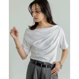 2WAYリブカットソードレープTシャツ | Re:EDIT | 詳細画像4