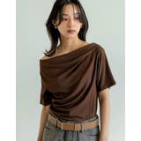2WAYリブカットソードレープTシャツ | Re:EDIT | 詳細画像5