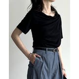 2WAYリブカットソードレープTシャツ | Re:EDIT | 詳細画像9