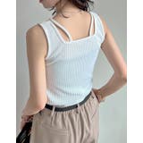 [ブラ紐隠し]前後2WAYテレコリブスクエアホルターネックタンクトップ | Re:EDIT | 詳細画像11 