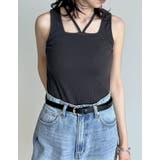 [ブラ紐隠し]前後2WAYテレコリブスクエアホルターネックタンクトップ | Re:EDIT | 詳細画像23 