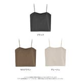 ラッシュガードカップ付きベアナローストラップキャミソール | Re:EDIT | 詳細画像18