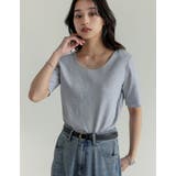 前後2WAYマシュマロカットソーショルダーパッド半袖トップス | Re:EDIT | 詳細画像37
