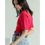 前後2WAYマシュマロカットソーショルダーパッド半袖トップス | Re:EDIT | 詳細画像40