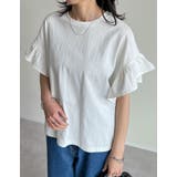 綿天竺ショルダーフリルTシャツ | Re:EDIT | 詳細画像16