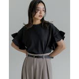 綿天竺ショルダーフリルTシャツ | Re:EDIT | 詳細画像9