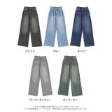 [低身長/高身長サイズ有]コットンデニムワイドストレートパンツ | Re:EDIT | 詳細画像18 