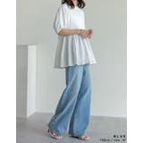 [低身長/高身長サイズ有]コットンデニムワイドストレートパンツ | Re:EDIT | 詳細画像34 