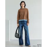 [低身長/高身長サイズ有]コットンデニムワイドストレートパンツ | Re:EDIT | 詳細画像36 