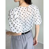 シアーフロッキードットバルーンスリーブブラウス | Re:EDIT | 詳細画像12