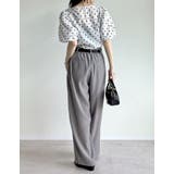 シアーフロッキードットバルーンスリーブブラウス | Re:EDIT | 詳細画像13