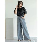 シアーフロッキードットバルーンスリーブブラウス | Re:EDIT | 詳細画像15