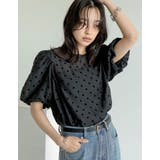 シアーフロッキードットバルーンスリーブブラウス | Re:EDIT | 詳細画像3