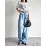 シアーフロッキードットバルーンスリーブブラウス | Re:EDIT | 詳細画像5