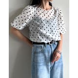 シアーフロッキードットバルーンスリーブブラウス | Re:EDIT | 詳細画像6