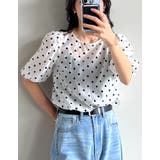 シアーフロッキードットバルーンスリーブブラウス | Re:EDIT | 詳細画像8