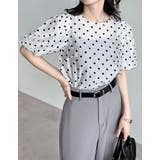 シアーフロッキードットバルーンスリーブブラウス | Re:EDIT | 詳細画像10