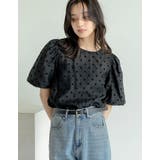 シアーフロッキードットバルーンスリーブブラウス | Re:EDIT | 詳細画像21