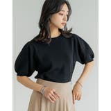 [二の腕カバー][涼感]レーヨンブレンドパフスリーブスポンジニットトップス | Re:EDIT | 詳細画像28 