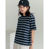 コットンブレンドボーダーor花柄Tシャツ | Re:EDIT | 詳細画像15
