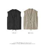 [セットアップ対応]リネンライクノースリーブテーラードジレ | Re:EDIT | 詳細画像17 