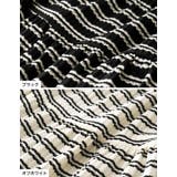 スクエアネックワッフルボーダーフリルフレンチスリーブトップス | Re:EDIT | 詳細画像16