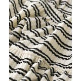 スクエアネックワッフルボーダーフリルフレンチスリーブトップス | Re:EDIT | 詳細画像14