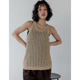 透かし編みノースリーブニットトップス | Re:EDIT | 詳細画像5