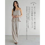 [イージーケア][2点セット]ドットor無地カットジョーゼットキャミソール＆パン… | Re:EDIT | 詳細画像5 