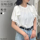 ポーララッフルスリーブリボンブラウス | Re:EDIT | 詳細画像1