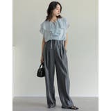 フロントリボンラッフルカラーフリルブラウス | Re:EDIT | 詳細画像24