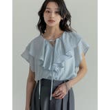 フロントリボンラッフルカラーフリルブラウス | Re:EDIT | 詳細画像25