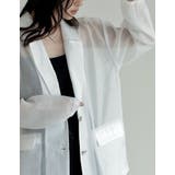 [新色追加]金ボタンシアーオーガンジーテーラードジャケット | Re:EDIT | 詳細画像10 