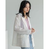 [新色追加]金ボタンシアーオーガンジーテーラードジャケット | Re:EDIT | 詳細画像25 