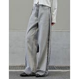 グレー(503) | ワイドストレートリバースデニムパンツ | Re:EDIT