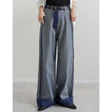 [リニューアル][低身長/高身長サイズ有]ワイドストレートリバースデニムパンツ | Re:EDIT | 詳細画像13 