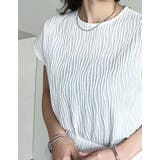 [セットアップ対応]フレンチスリーブウェーブカットジャガードトップス | Re:EDIT | 詳細画像13 
