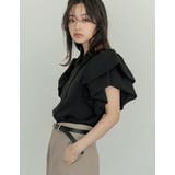 ジョーゼットフリルスリーブ半袖ブラウス | Re:EDIT | 詳細画像11