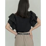 ジョーゼットフリルスリーブ半袖ブラウス | Re:EDIT | 詳細画像12