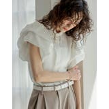 ジョーゼットフリルスリーブ半袖ブラウス | Re:EDIT | 詳細画像3