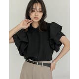 ジョーゼットフリルスリーブ半袖ブラウス | Re:EDIT | 詳細画像4