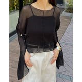 前後2WAYシアー楊柳袖スリットブラウスカーデ | Re:EDIT | 詳細画像11