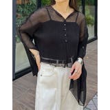 前後2WAYシアー楊柳袖スリットブラウスカーデ | Re:EDIT | 詳細画像12