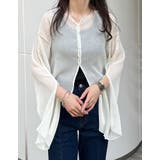 前後2WAYシアー楊柳袖スリットブラウスカーデ | Re:EDIT | 詳細画像14