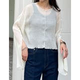 前後2WAYシアー楊柳袖スリットブラウスカーデ | Re:EDIT | 詳細画像16