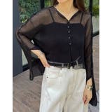 前後2WAYシアー楊柳袖スリットブラウスカーデ | Re:EDIT | 詳細画像3