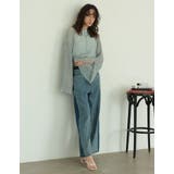 前後2WAYシアー楊柳袖スリットブラウスカーデ | Re:EDIT | 詳細画像8