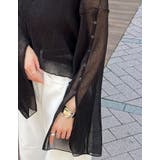 前後2WAYシアー楊柳袖スリットブラウスカーデ | Re:EDIT | 詳細画像10