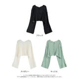 前後2WAYシアー楊柳袖スリットブラウスカーデ | Re:EDIT | 詳細画像18